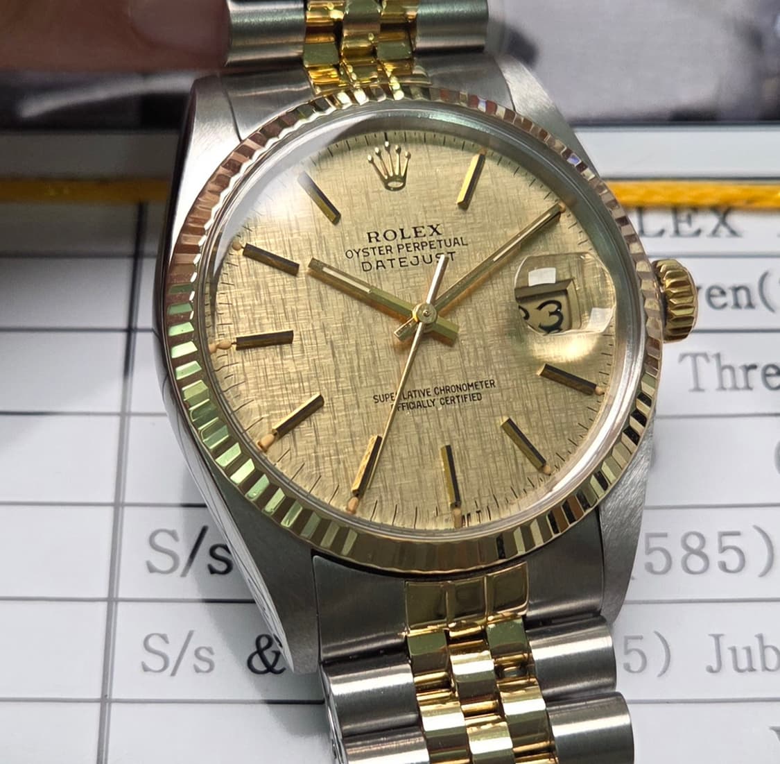 빈티지 롤렉스 데이저스트 16013 골드콤비 보카시판 쥬빌리줄 ver.  상품이미지10
