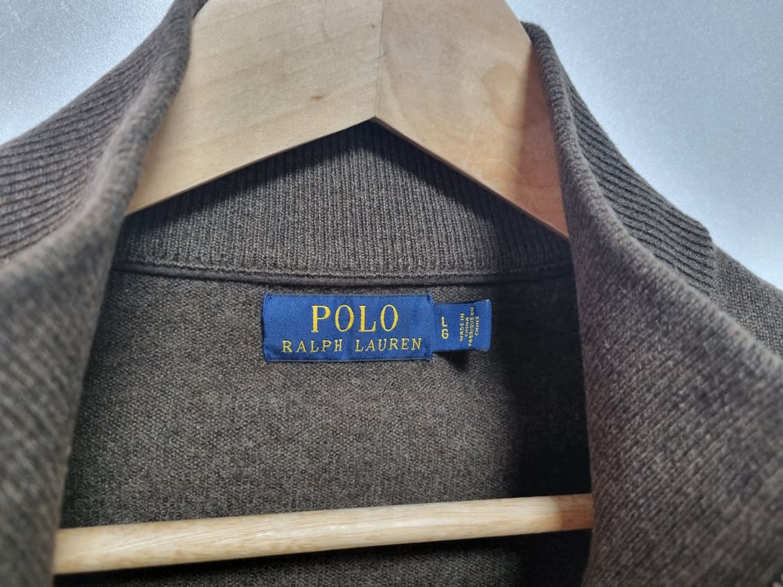 남성 폴로 울 100% WOOL 모 긴팔 하프 집업 긴팔 니트 스웨터 상품이미지8
