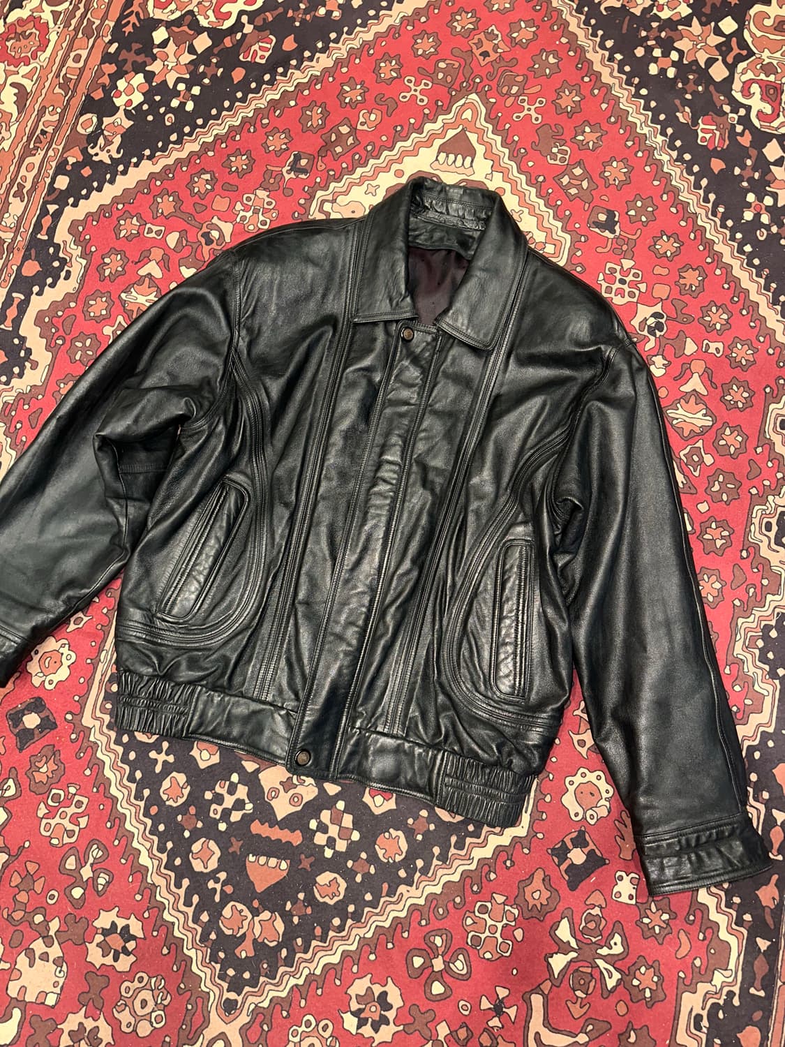 ( L-XL ) 가죽자켓 레더자켓 봄버자켓 항공점퍼 푸퍼자켓 양가죽 상품이미지5