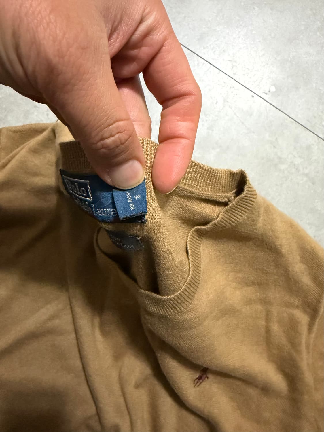 00s 랄프로렌 폴로 베이지컬러 피마코튼 빈티지 니트 110size  상품이미지5