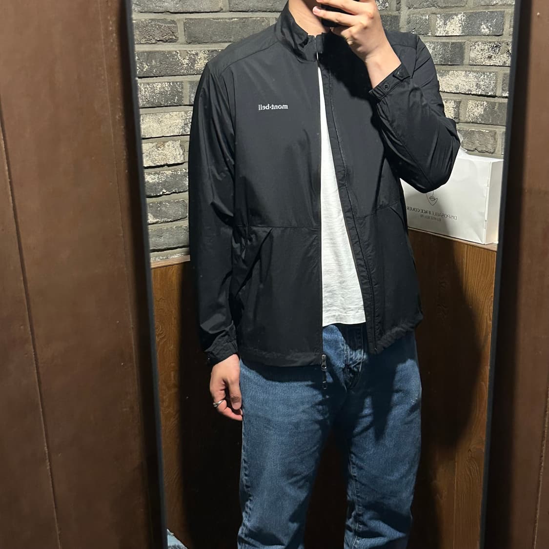 L) 몽벨 바람막이 블랙 얇은 두께감 상품이미지9