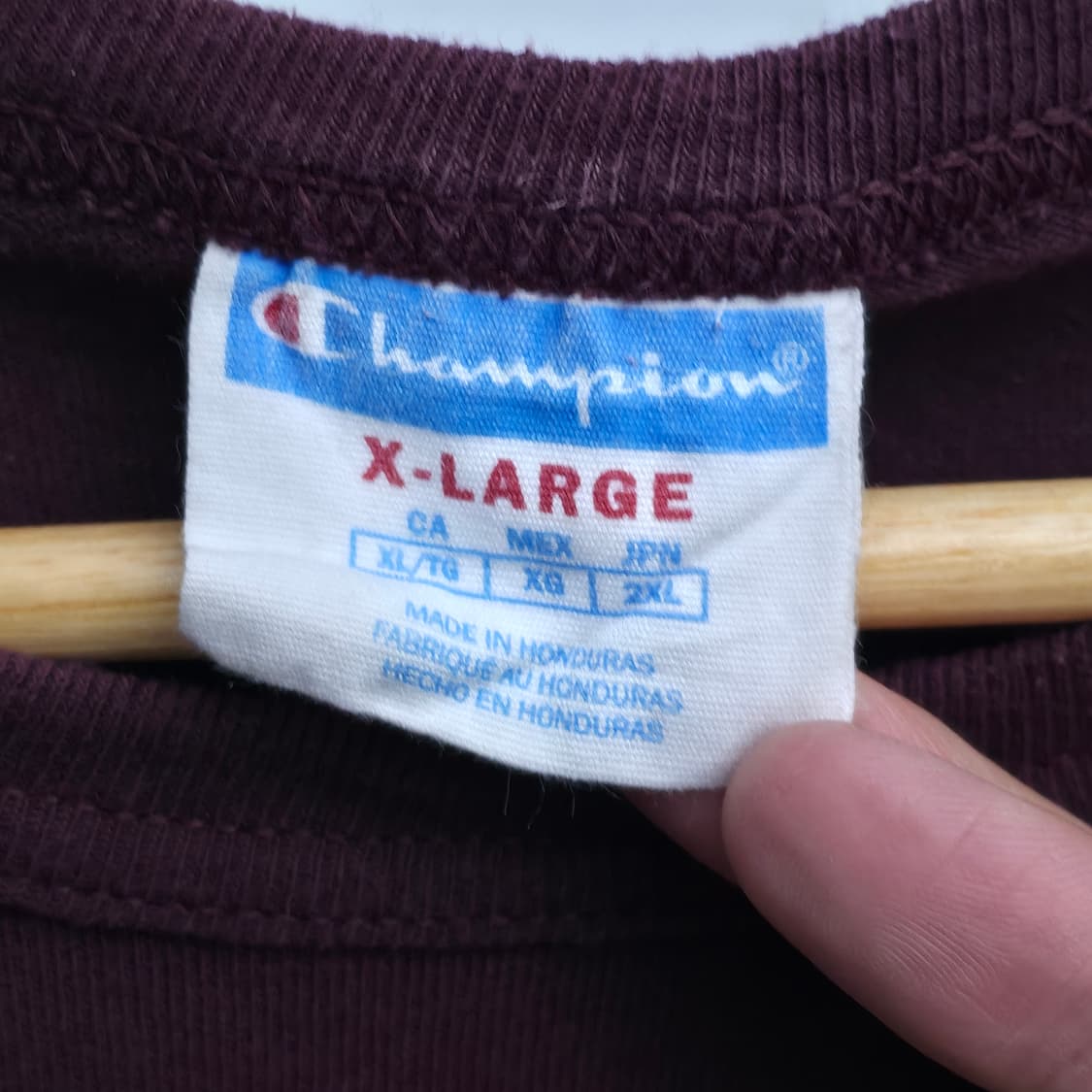 [XL] 챔피온 반팔 티셔츠 버건디 상품이미지5