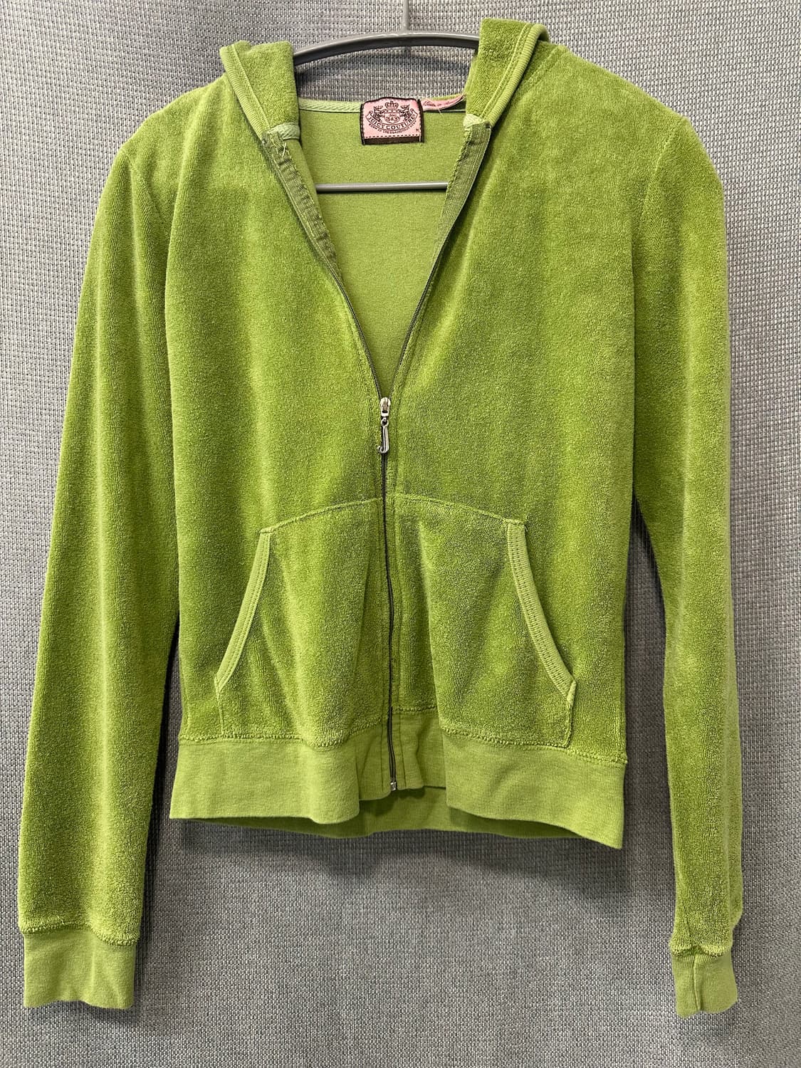 쥬시꾸뛰르 Juicy Couture 그린 벨루어 집업 후디 상품이미지1