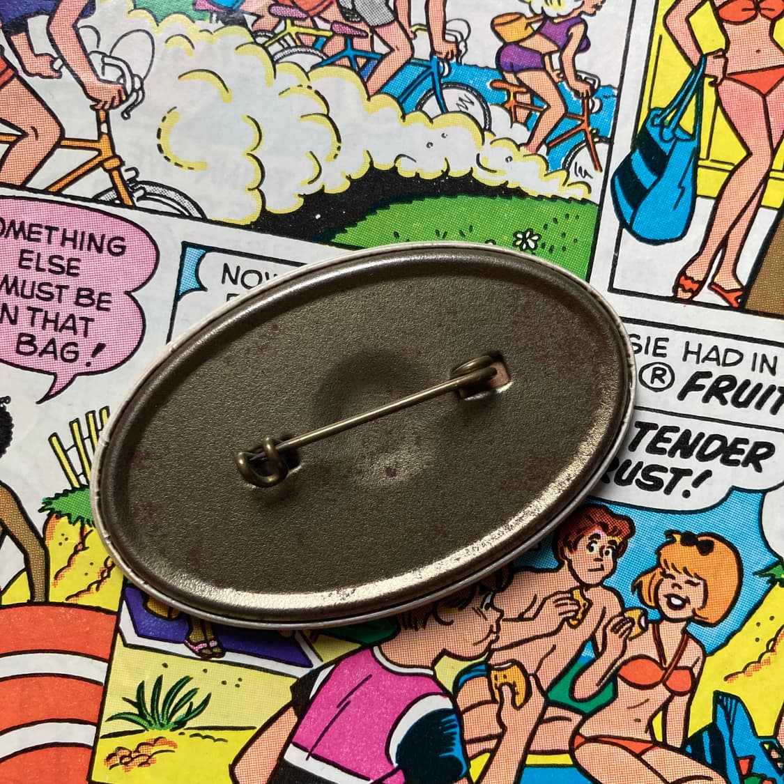 빈티지 senior 시니어 프린팅 화이트 핀 버튼 뱃지 브로치 악세사리 상품이미지2