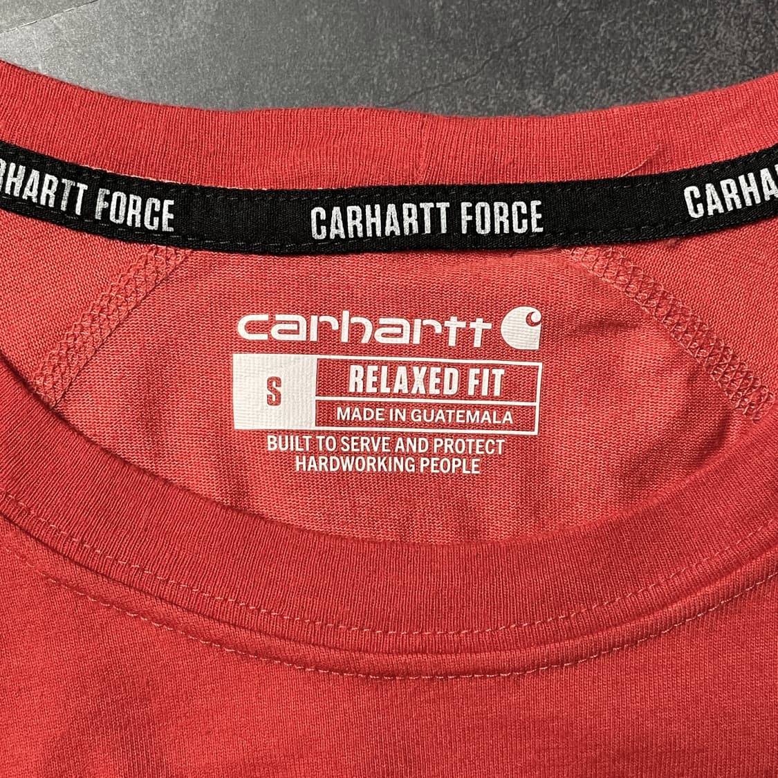 CARHARTT 칼하트 레드 포켓 워크 반팔티셔츠 A01157 상품이미지9