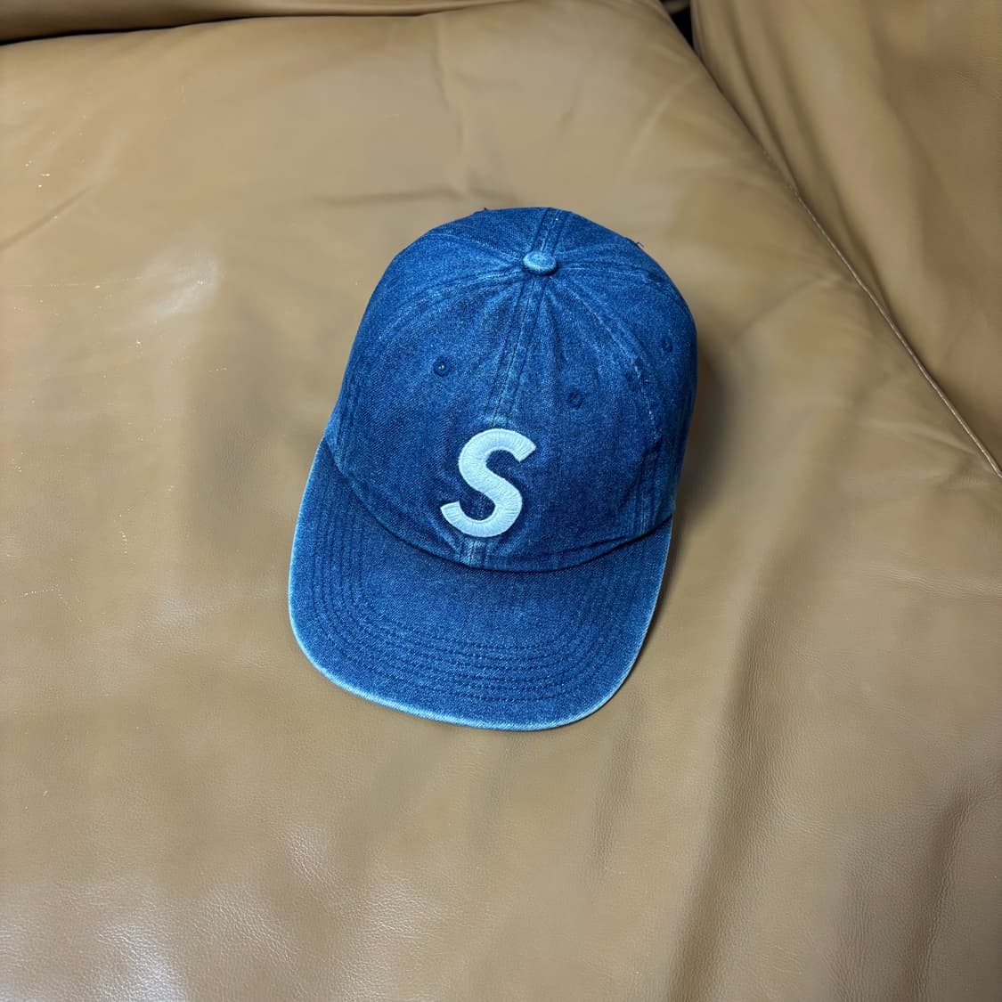 슈프림 S로고 6패널 볼캡 모자 워시드 데님 상품이미지1