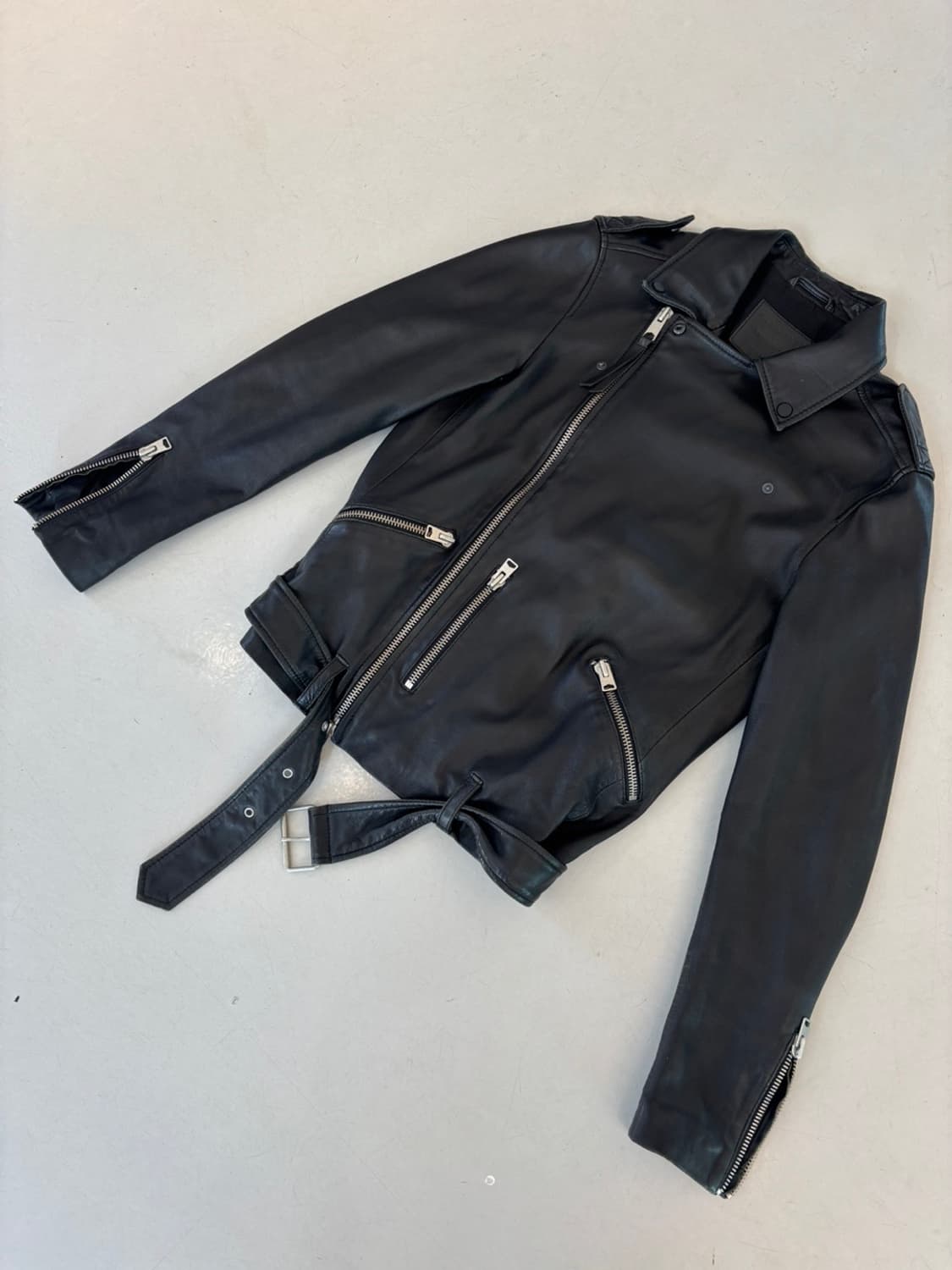 All Saints Sheepskin Riders Jacket 상품이미지3
