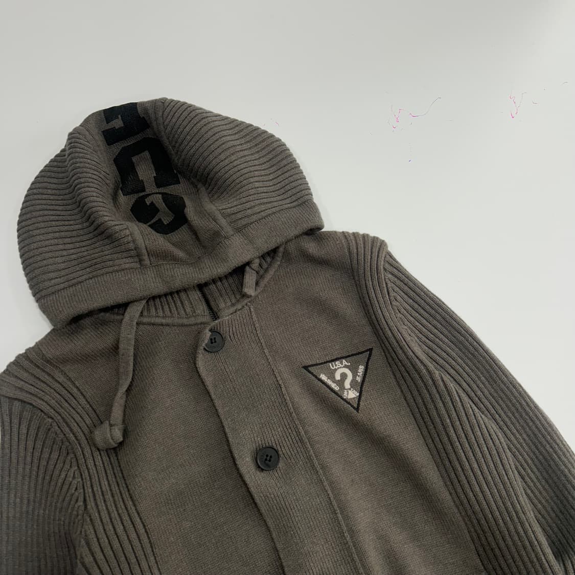 Guess 게스 그레이 후드니트집업 상품이미지4