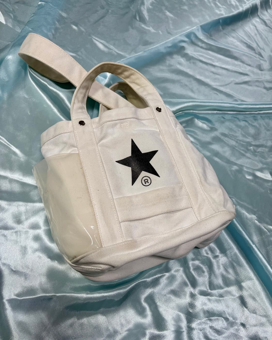 90s 빈티지 컨버스 스타 로고 코튼 크로스백 상품이미지9