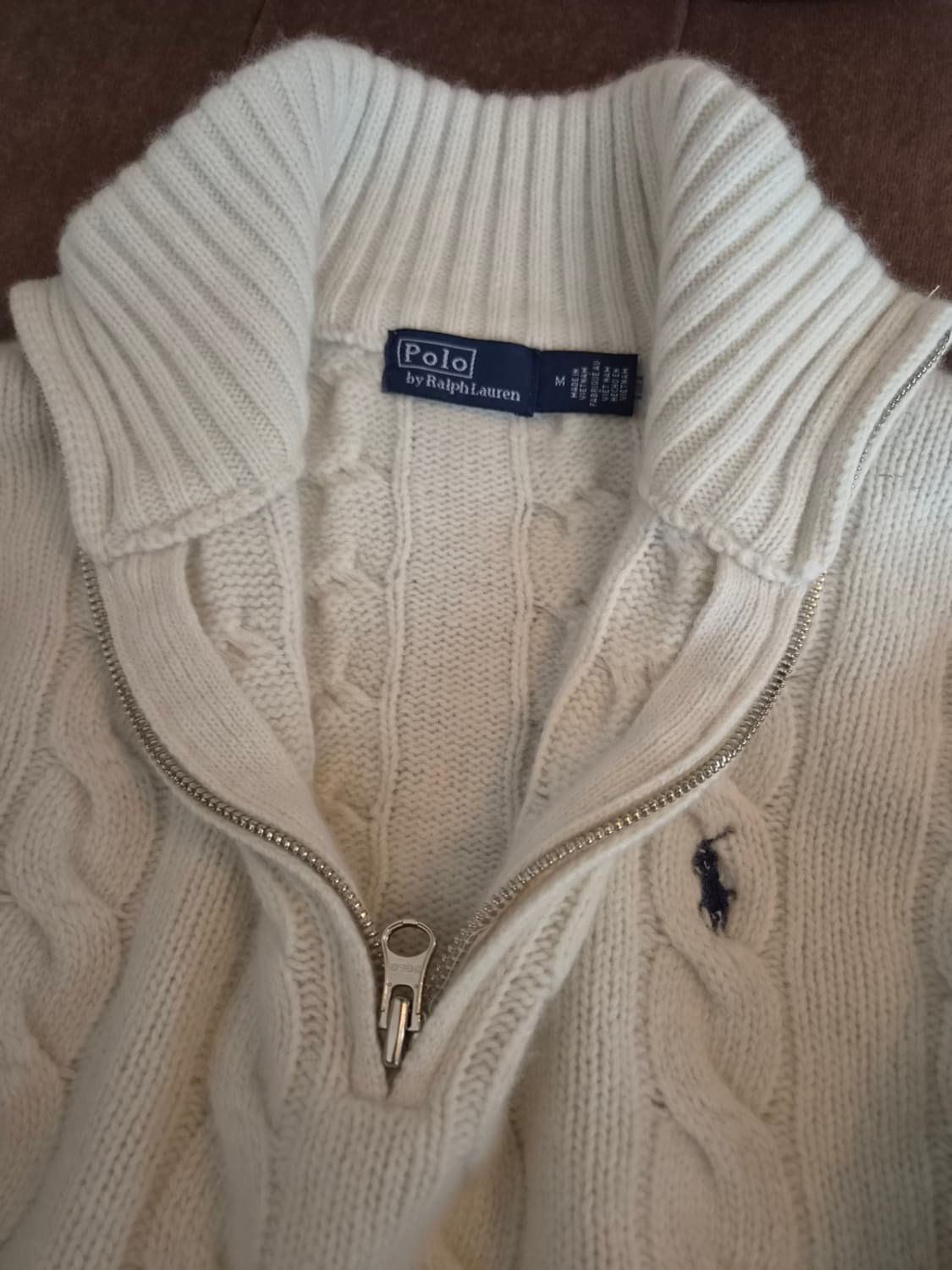 폴로바이랄프로렌 여성 반집업케이블크롭니트 M사이즈 상품이미지6