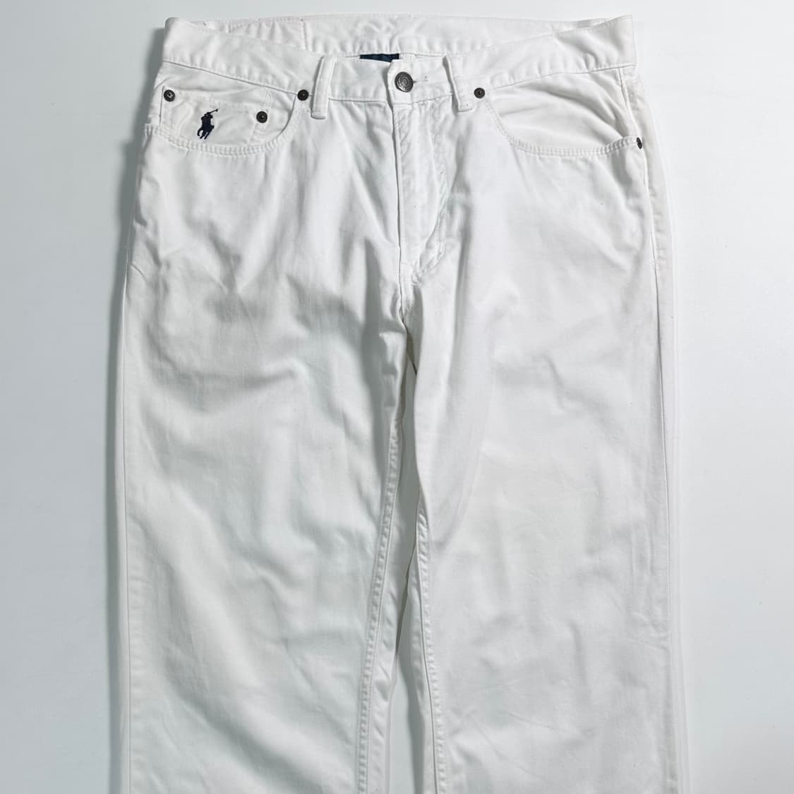 폴로 랄프로렌 화이트 코튼 팬츠 상품이미지1