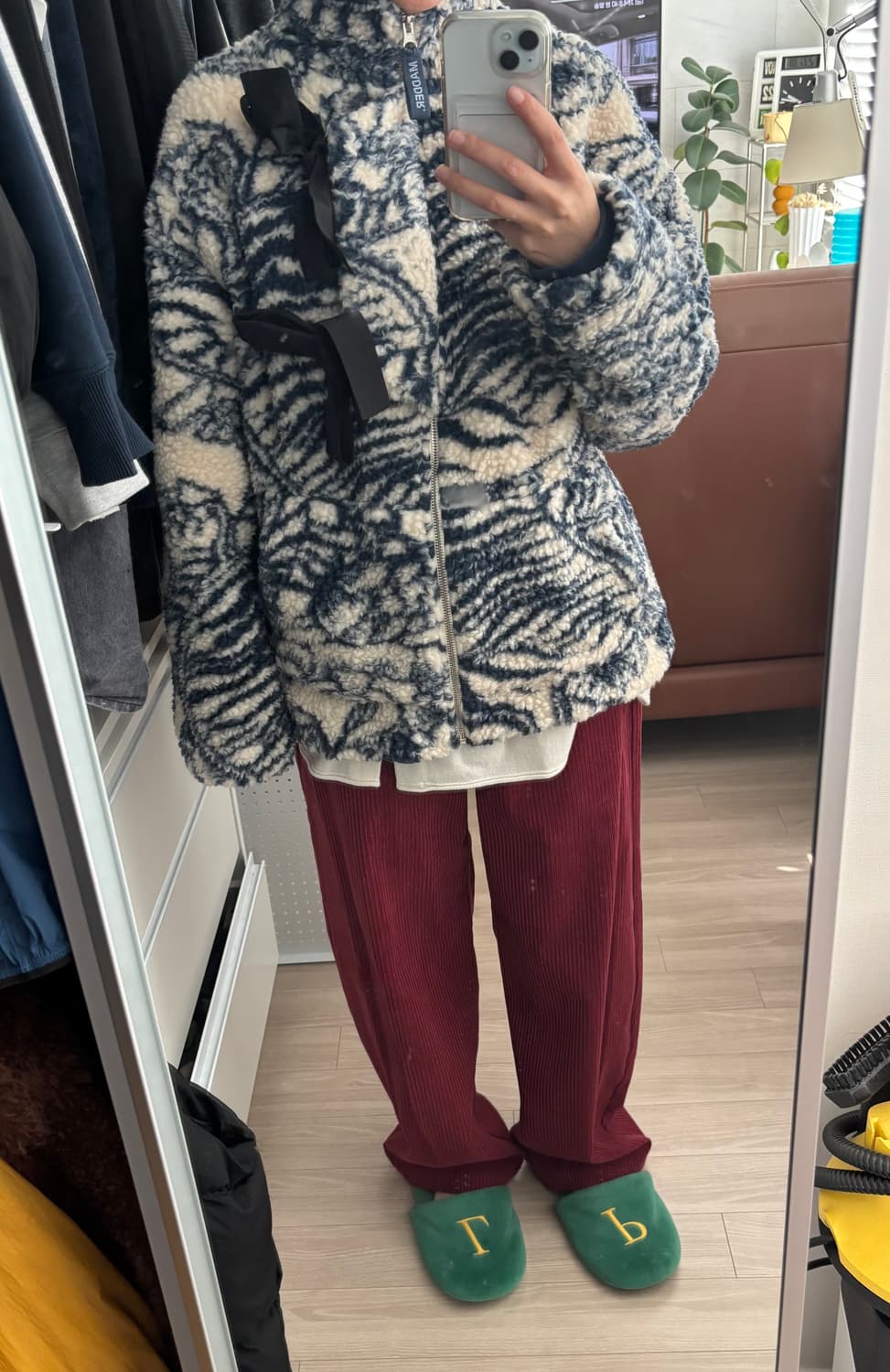 Damson madder 뽀글이 자켓 상품이미지3