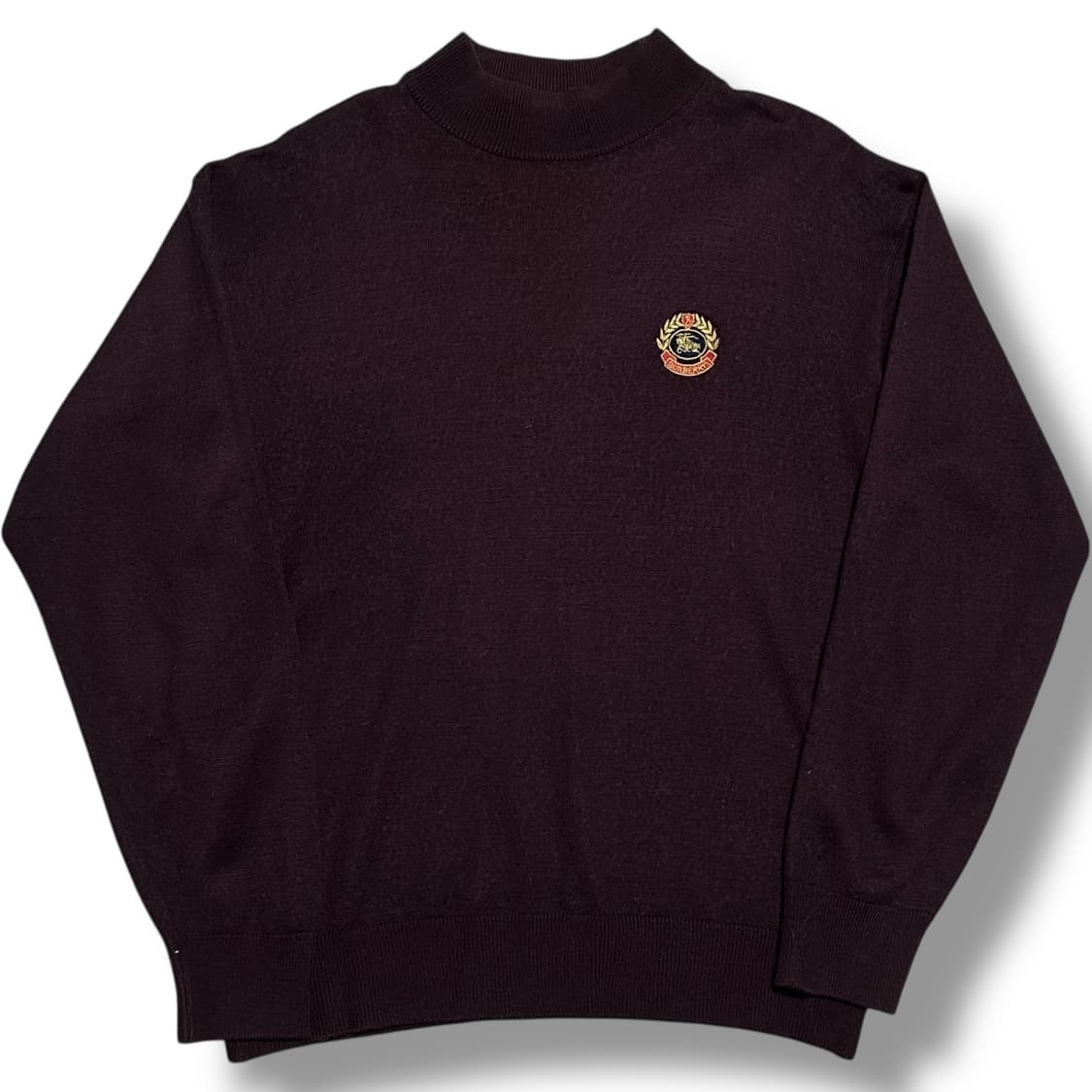 Burberry 아카이브 버건디 폴라넥 니트 상품이미지1