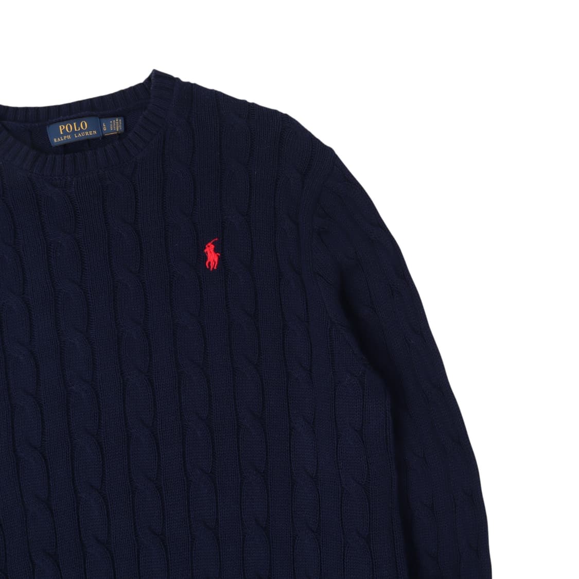폴로 랄프로렌 네이비 코튼 케이블 니트 스웨터 상품이미지3
