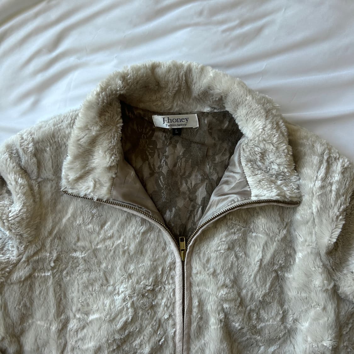 빈티지 퍼 집업 점퍼 상품이미지7