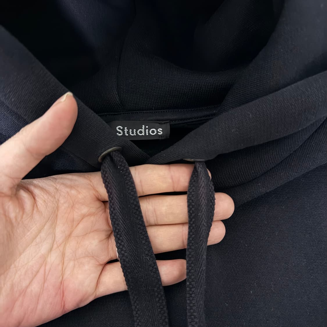 [S] 아크네 스튜디오 Ferris Face 기모 후드티 블랙 상품이미지5