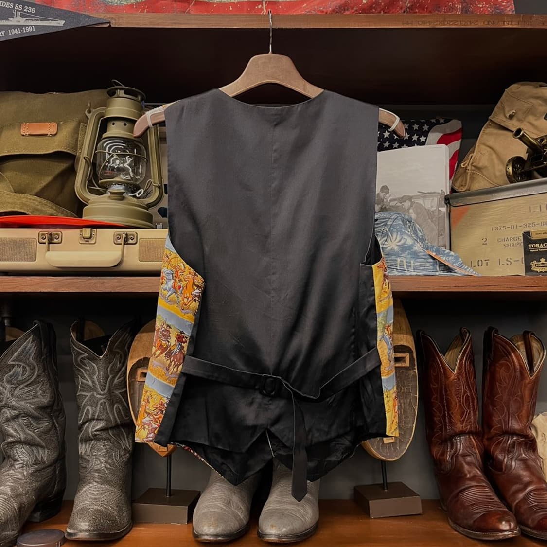 90s Nicole Miller 카우보이 프린팅 웨스턴 베스트 N000 상품이미지2