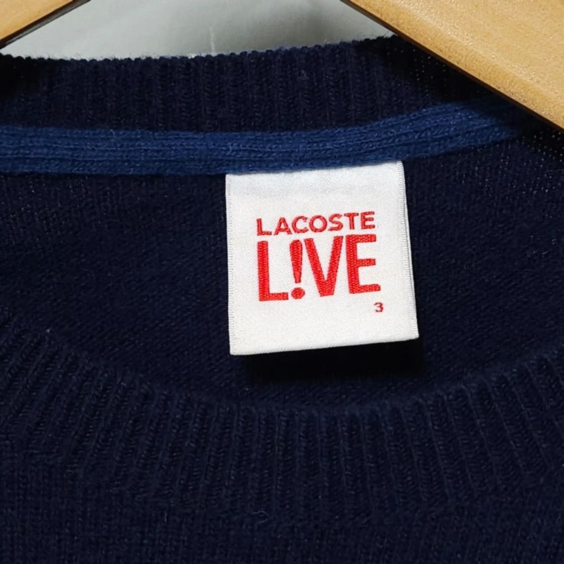 95 Lacoste 라코스테 울 니트 스웨터 네이비 상품이미지3