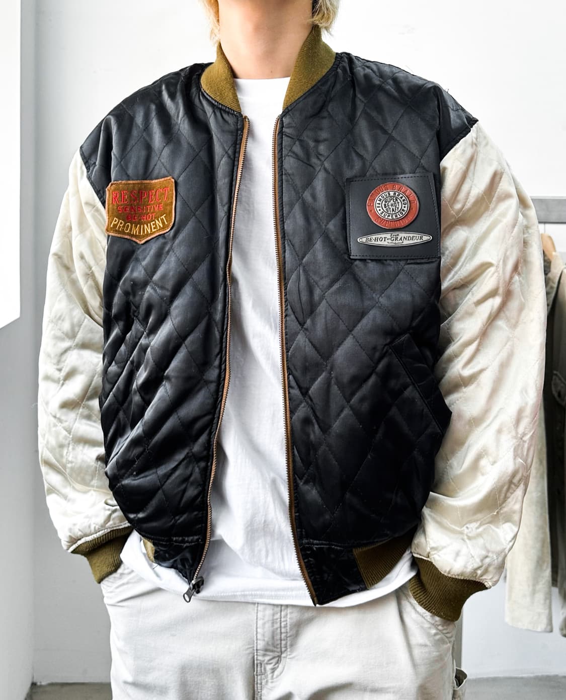Be Hot 90's 리버시블 퀼티드 봄버 자켓 상품이미지3
