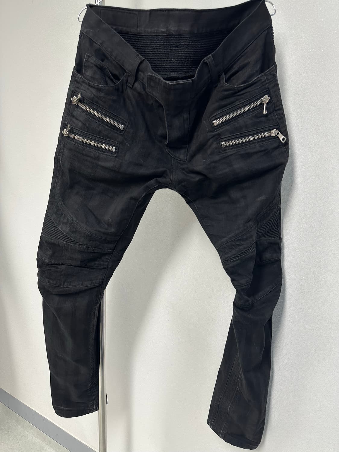 발망 더블 지퍼 바이커 진 상품이미지6