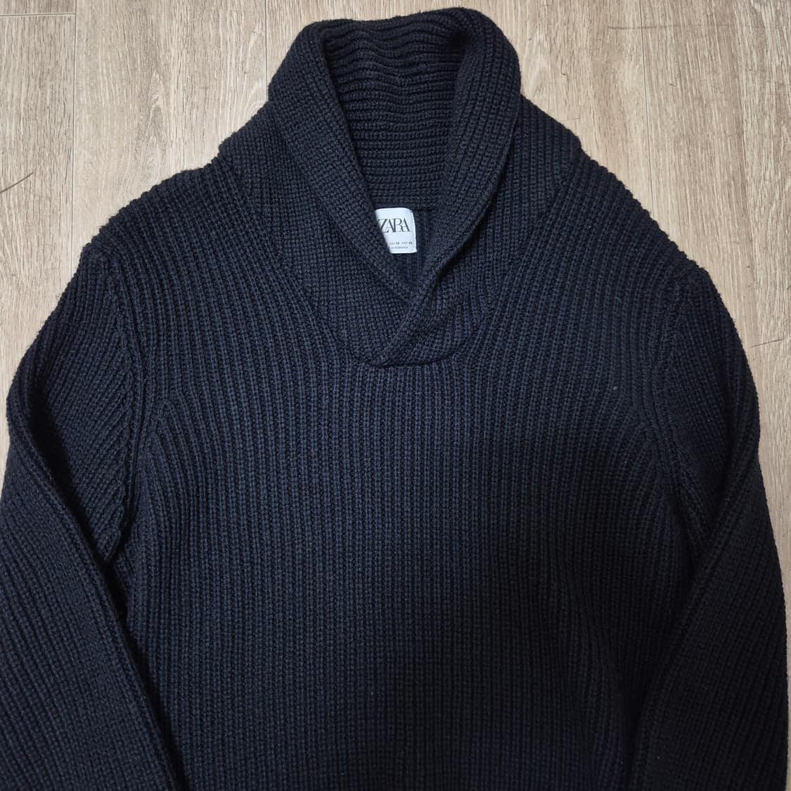 자라 블랙 숄 카라 니트 M(95) 상품이미지2