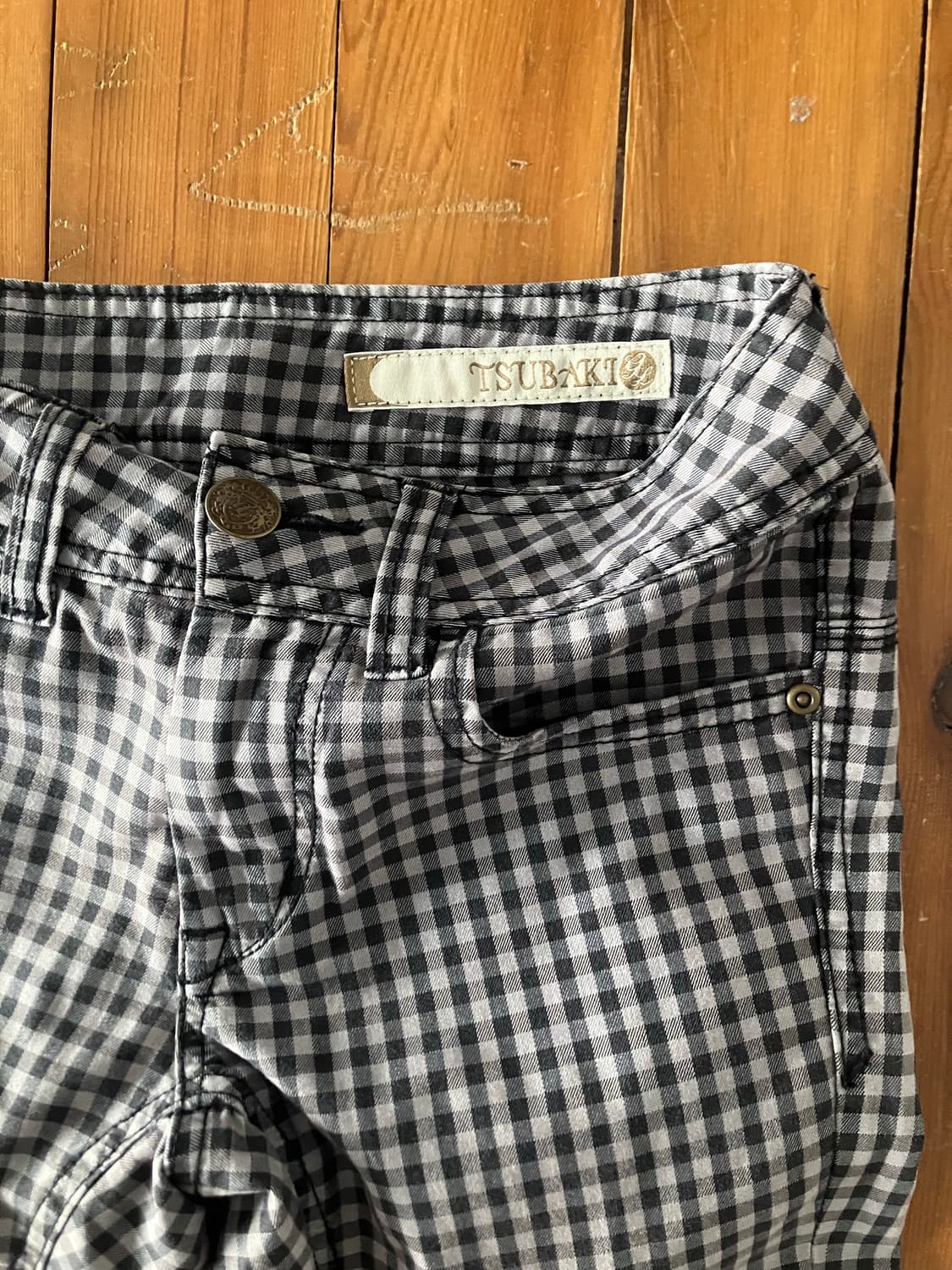 체크 카프리 팬츠 상품이미지3