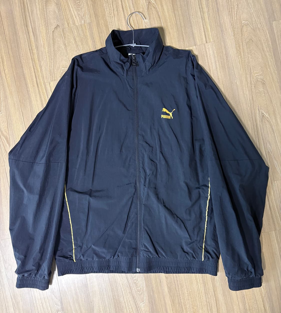 푸마 바람막이 자켓 블랙 옐로우 xl 상품이미지1