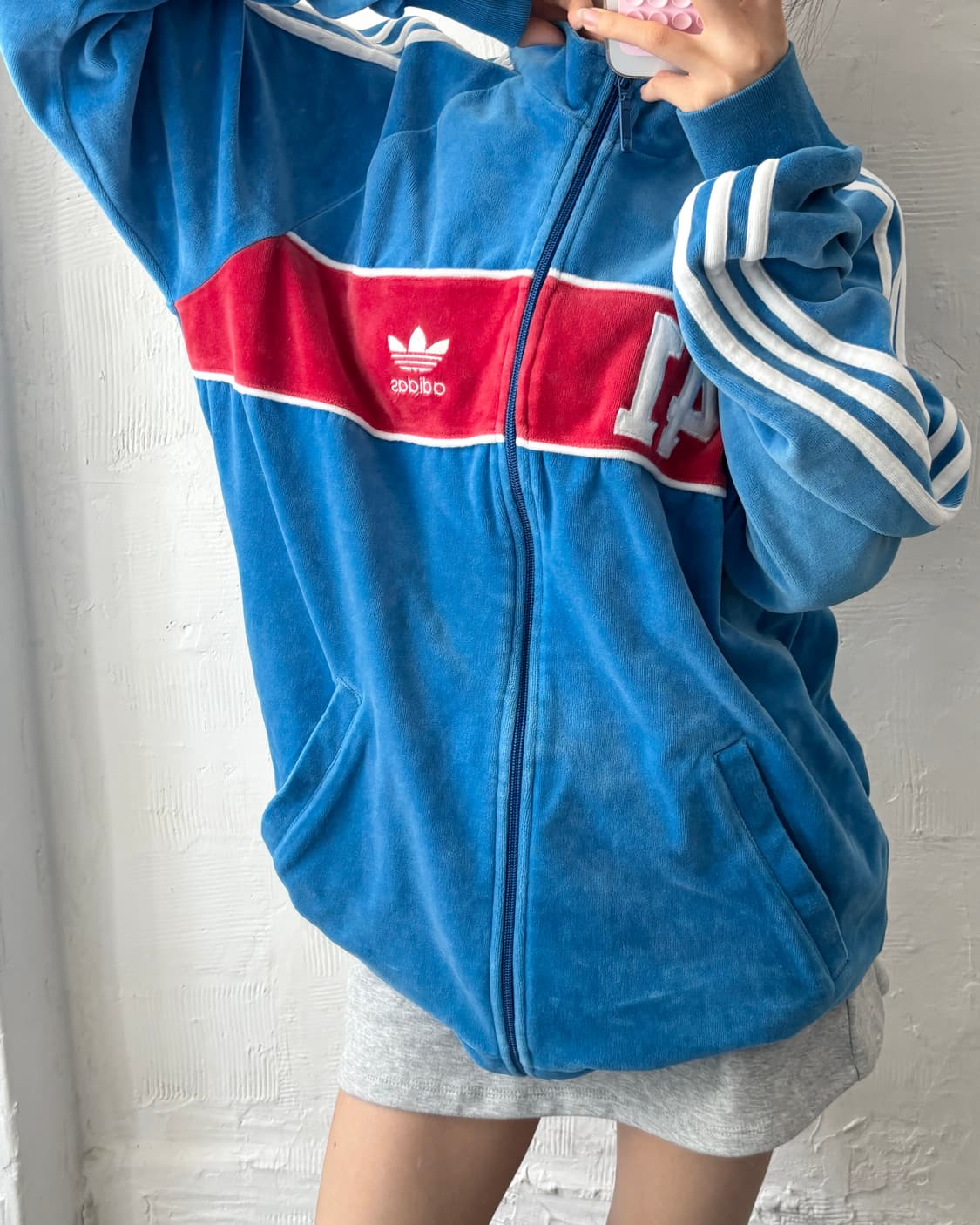 Adidas 90’s 아디다스 블루컬러 테리 트랙탑 상품이미지1