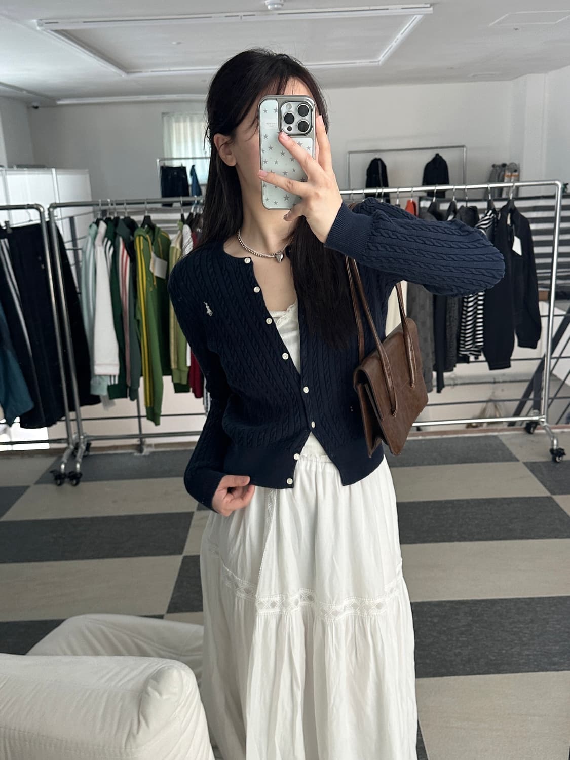 폴로 랄프로렌 네이비 케이블 니트 가디건 상품이미지1