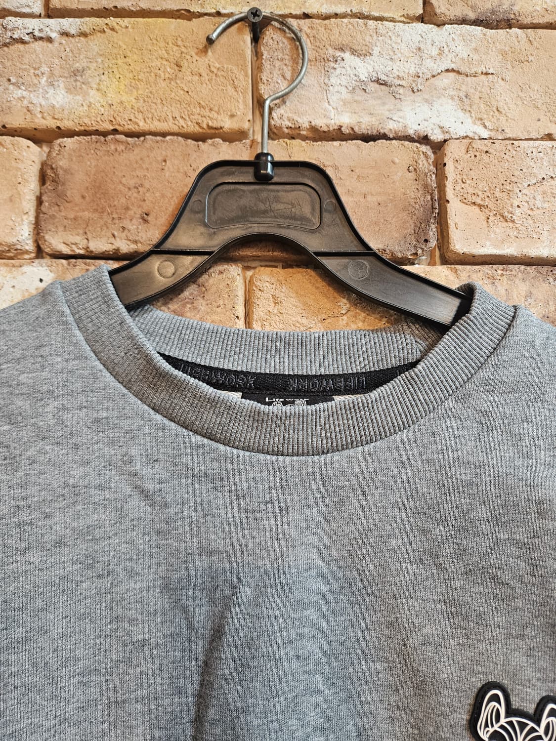 상태최상)라이프워크 불독 맨투맨 멜란지 그레이 상품이미지5