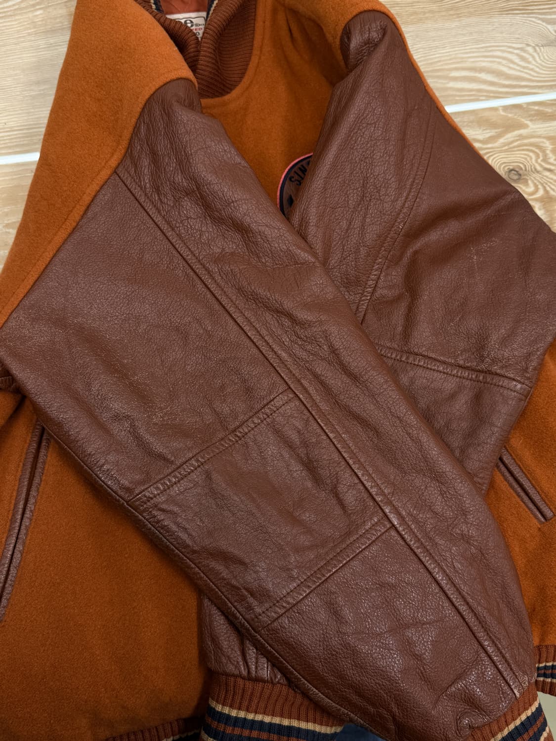 리 90’s 울 레더 바시티 자켓 상품이미지9