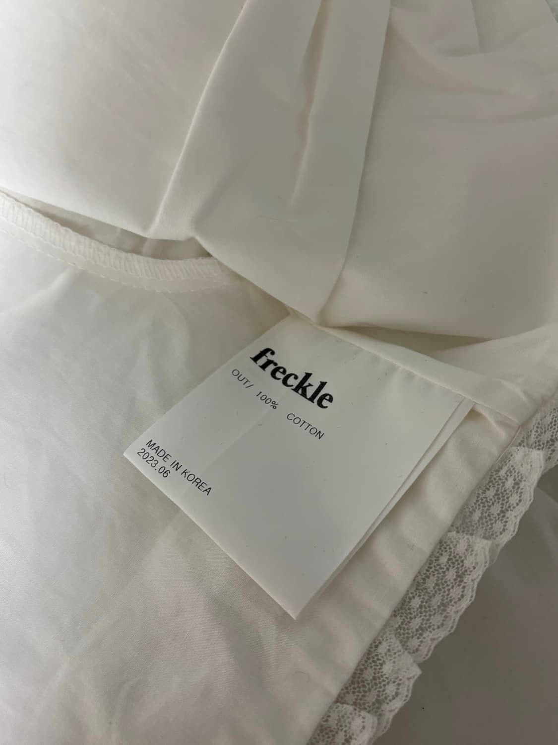 프레클 레이스 크롭 블라우스 lace trim crop blouse 상품이미지8