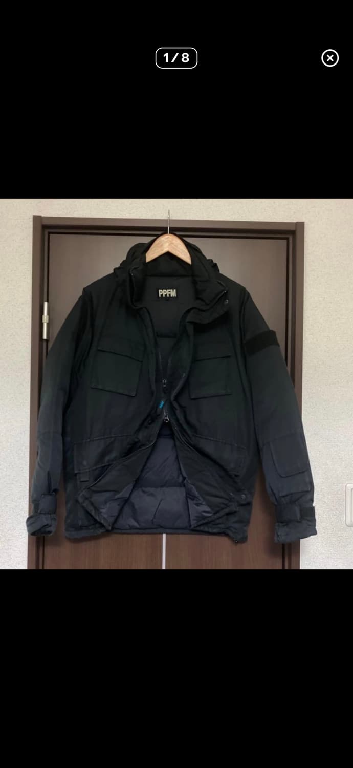 ppfm 밀리터리 비대칭 포켓 다운 패딩 자켓 상품이미지8