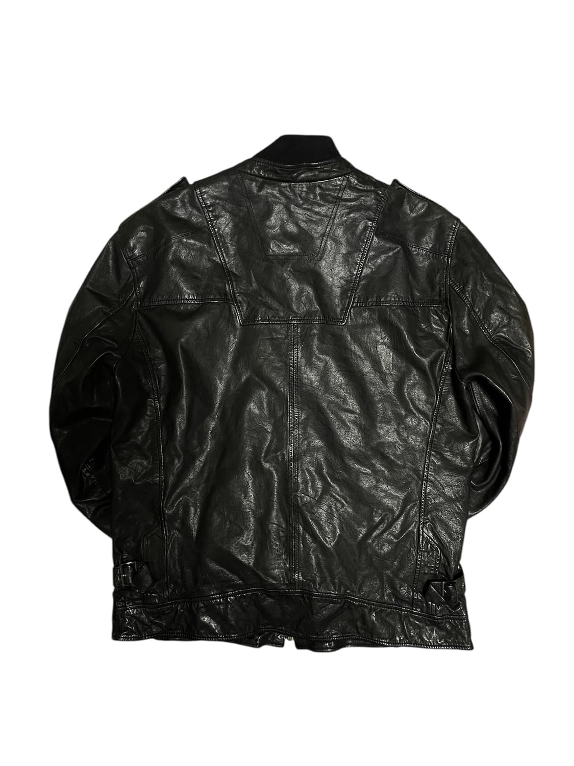 빈티지 포켓레더 자켓 락시크릭오웬스하이엔드깔펑크다크웨어디올그런지펑크 상품이미지7