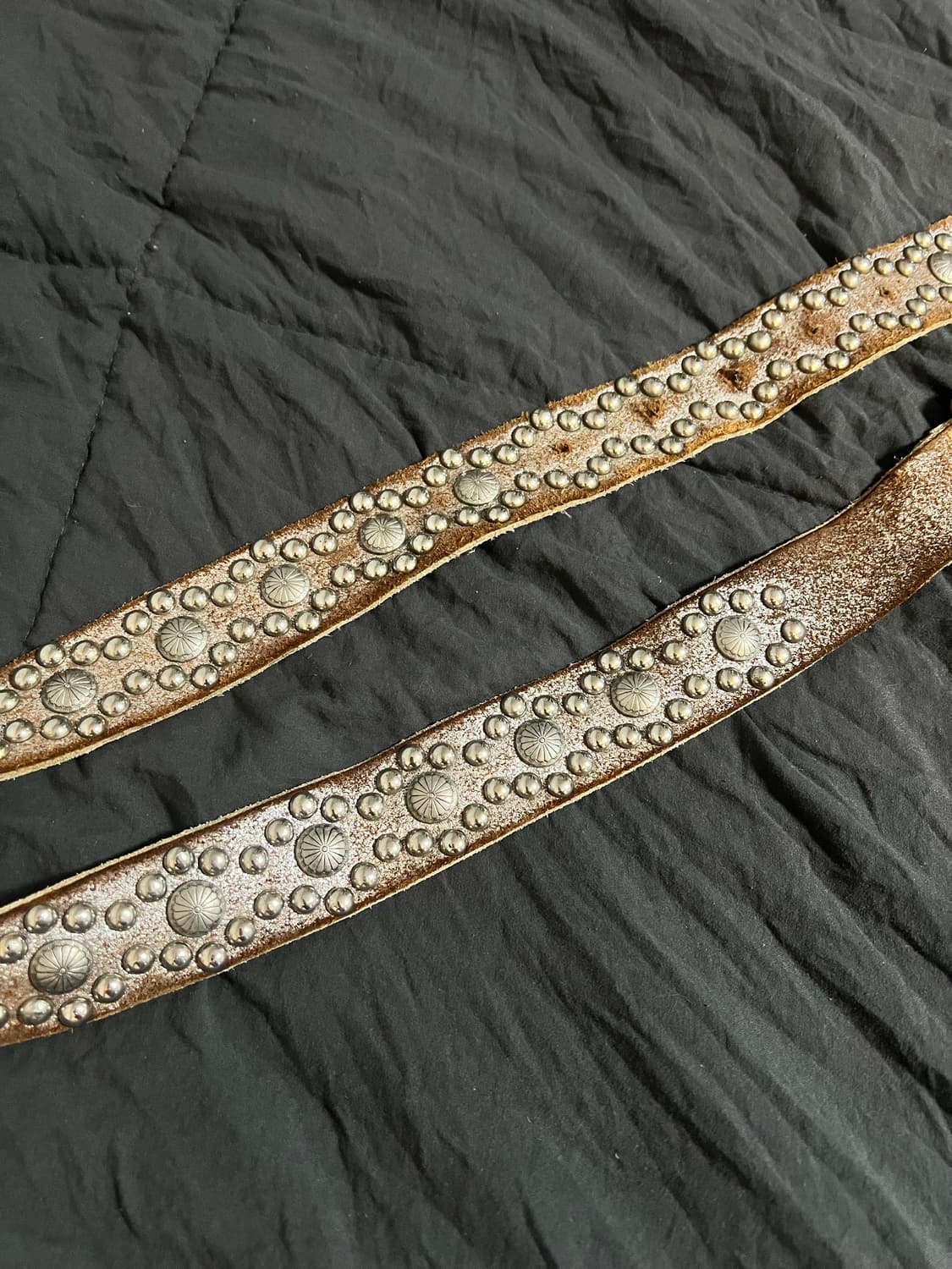 VTG CONCHO STUD LEATHER BELT 상품이미지3