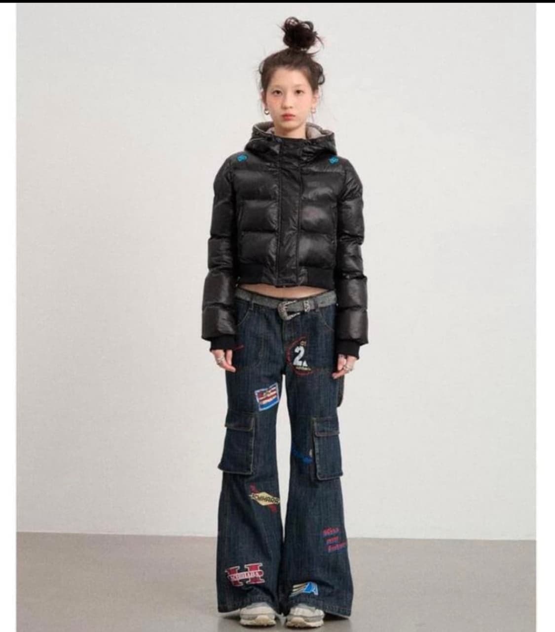 TESTMECHANISM 테스트메커니즘 숏패딩 블랙 상품이미지1