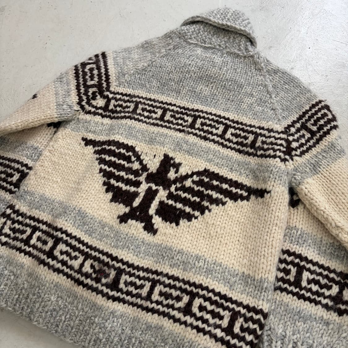 CANADIAN 빈티지 울 코위찬 자켓 L 상품이미지8