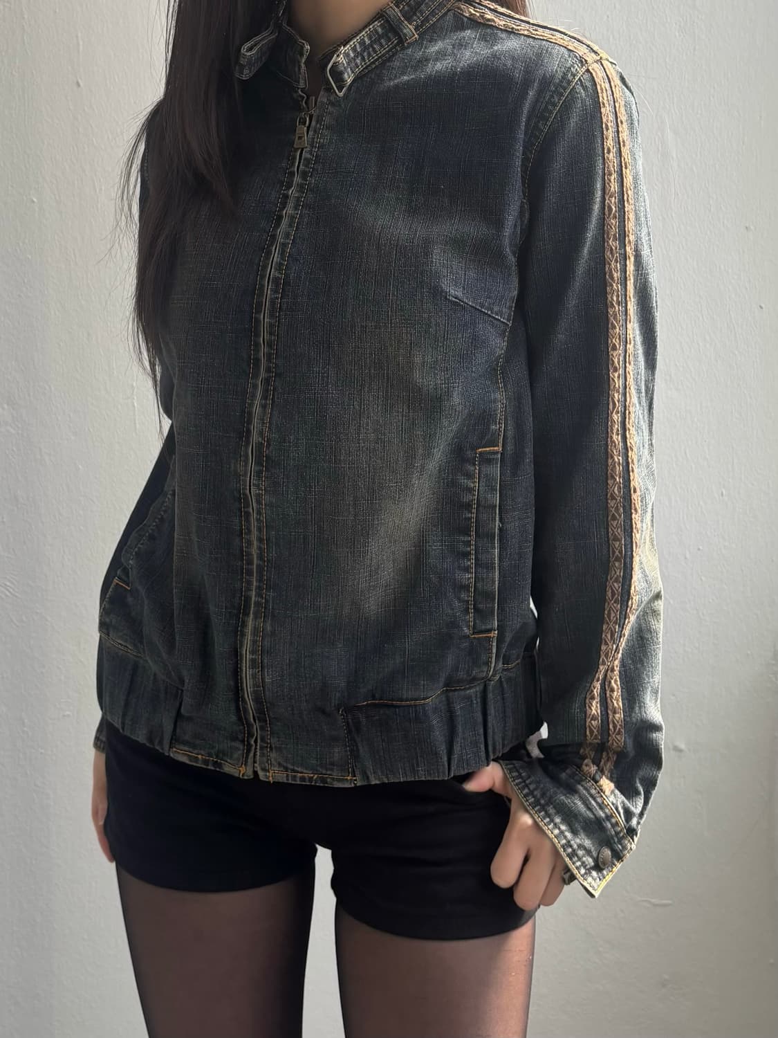 Vintage Denim Zip-Up Jacket 상품이미지6