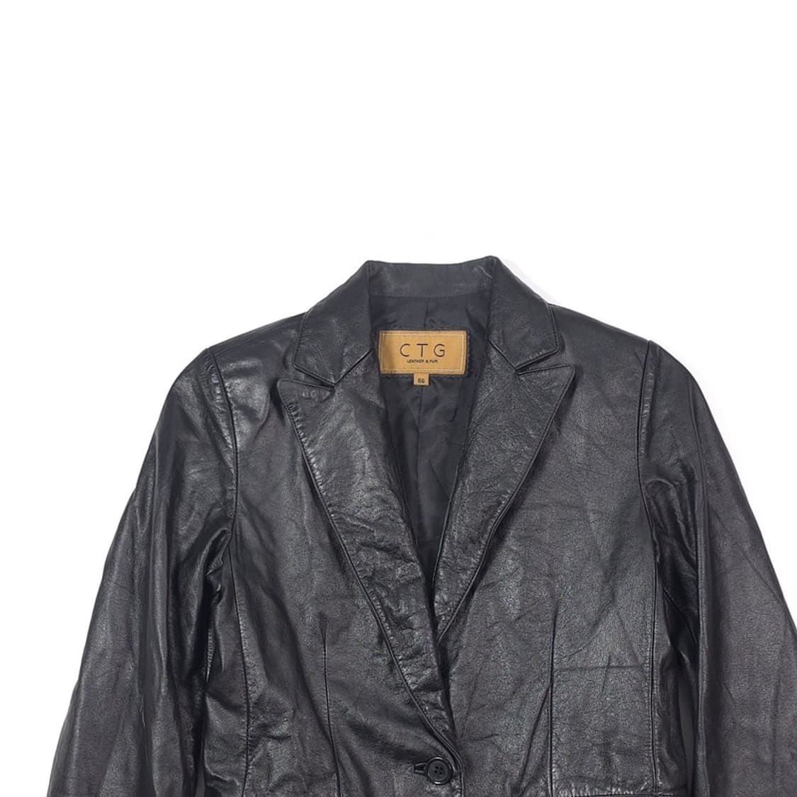 CTG 리얼 소가죽 원버튼 블레이저 자켓 66 상품이미지3