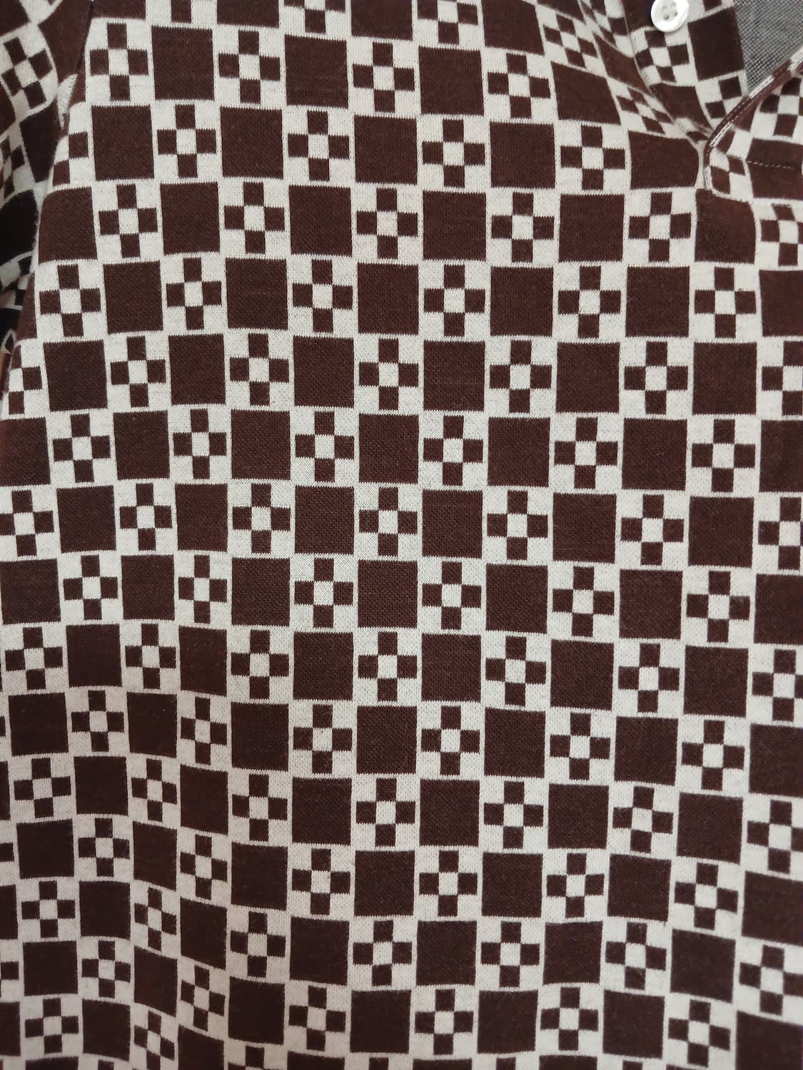 산드로 옴므 체크 반팔 폴로 티셔츠 XL(105) 상품이미지4