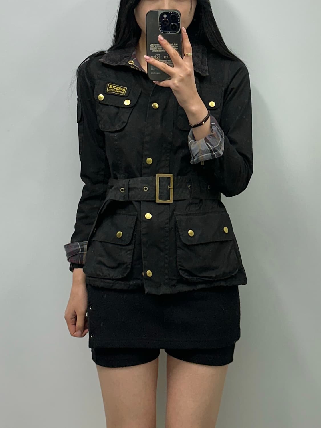 바버 인터네셔널 블랙 여성 왁스 자켓  상품이미지1