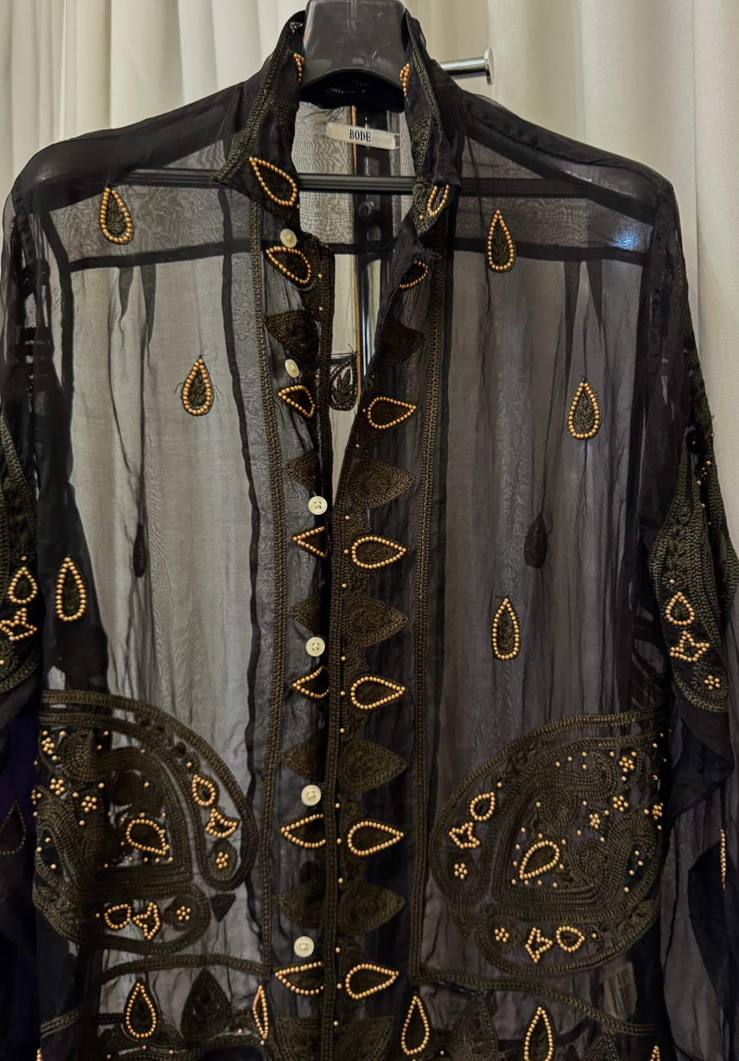 BODE 페이즐리 비즈 장식 실크 셔츠 상품이미지2