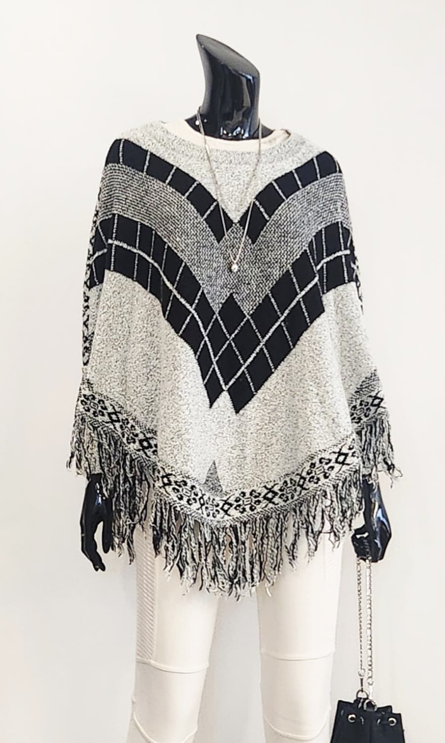 판쵸 니트 가디건  상품이미지2