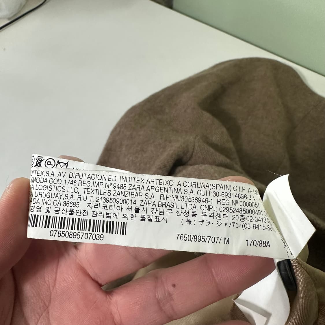 우먼M 자라우먼 베이지 라나울 논카라 7부코트 상품이미지8