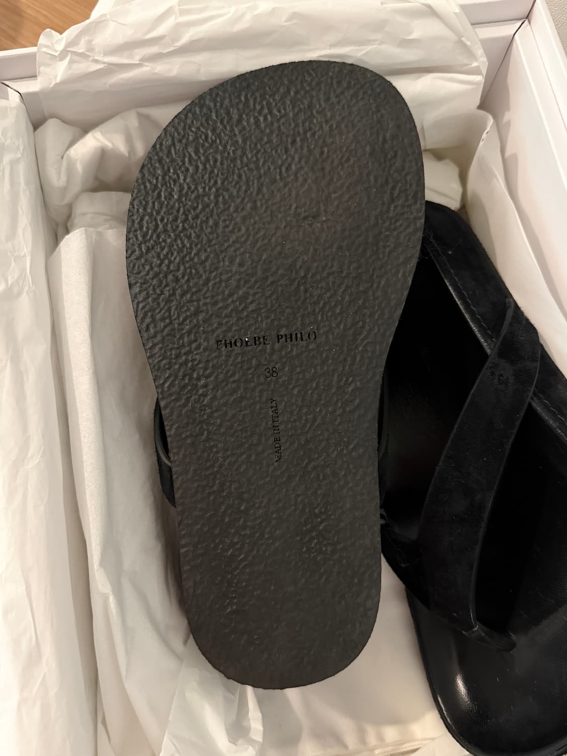 피비파일로 블랙 스웨이드 플리플랍 상품이미지5