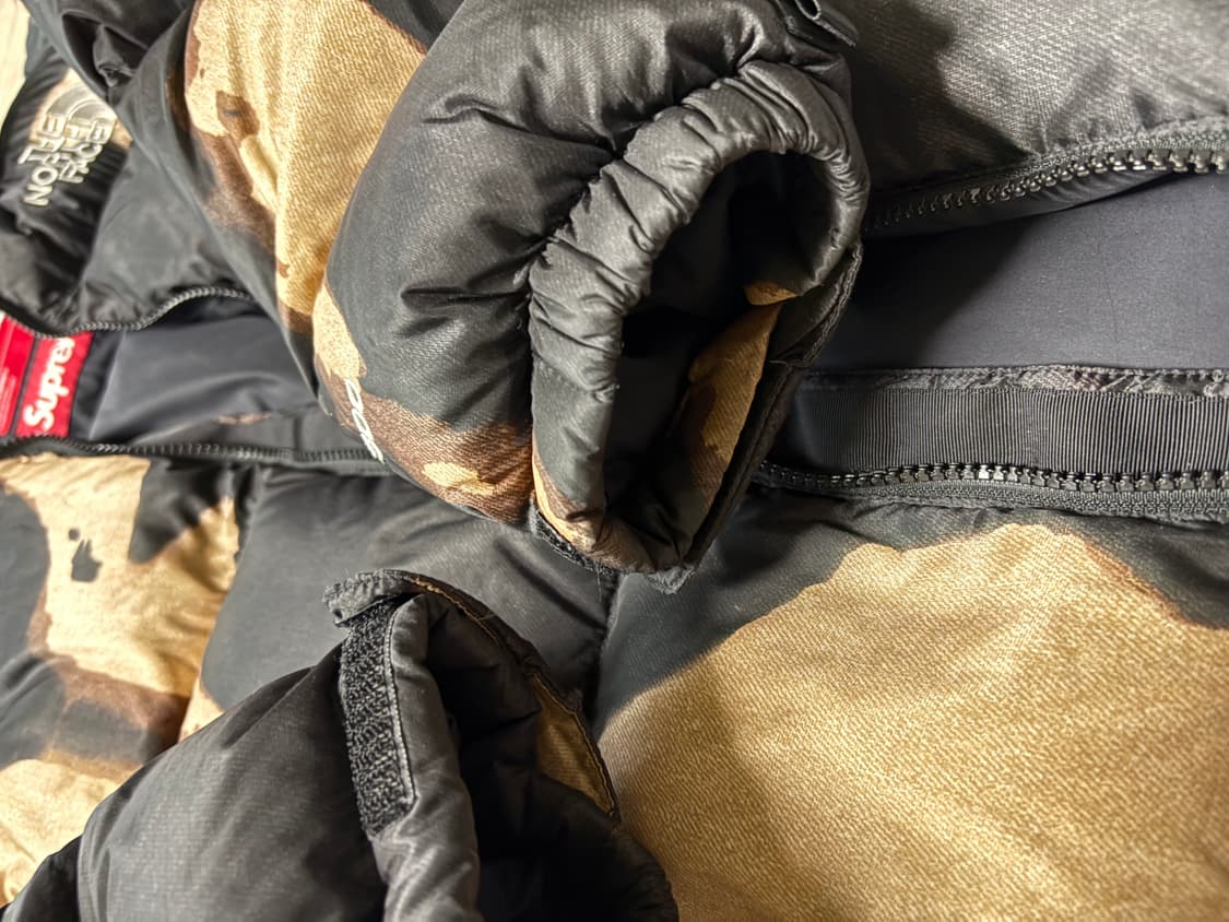 L)슈프림 노스페이스 슈노 블리치드 데님 프린트 눕시 블랙 상품이미지4