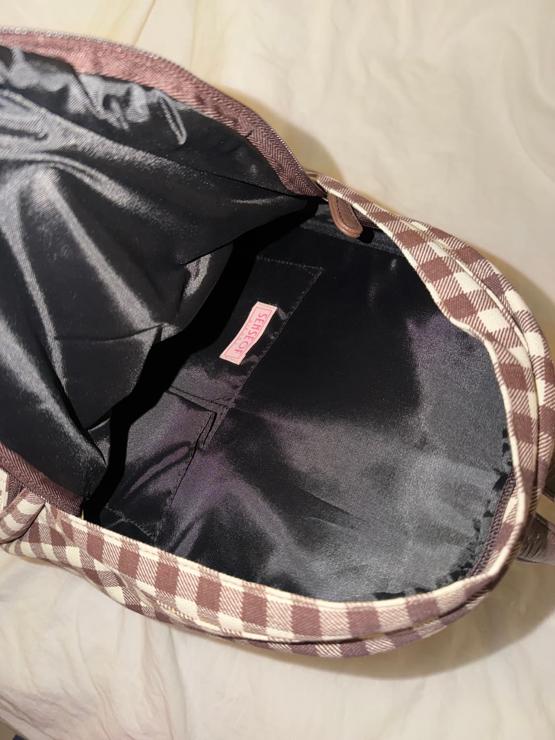 일본 페어리그런지 초코레이스 체크 백팩 모리걸 상품이미지3