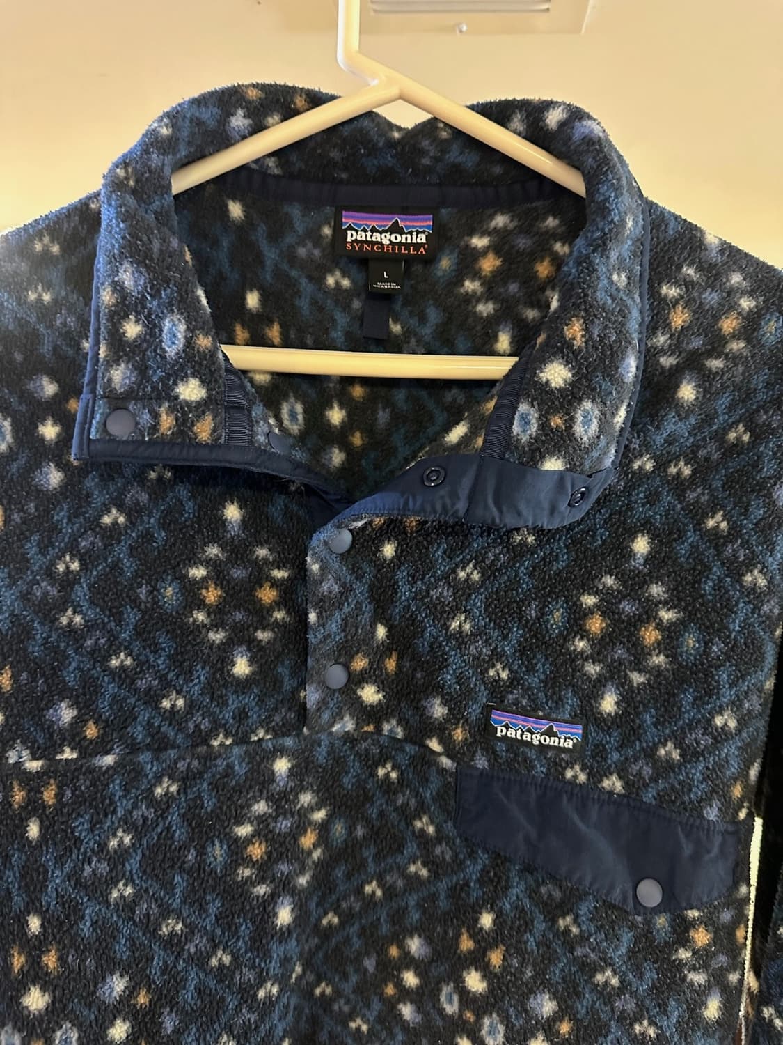 23FW 파타고니아 신칠라 스냅-T 원더링 우즈 타이드풀 블루 상품이미지2