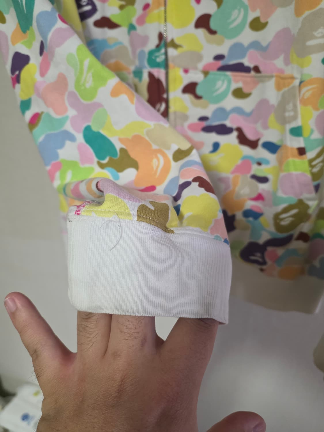 [Og M]베이프 멀티카모 후드집업 화이트 상품이미지3