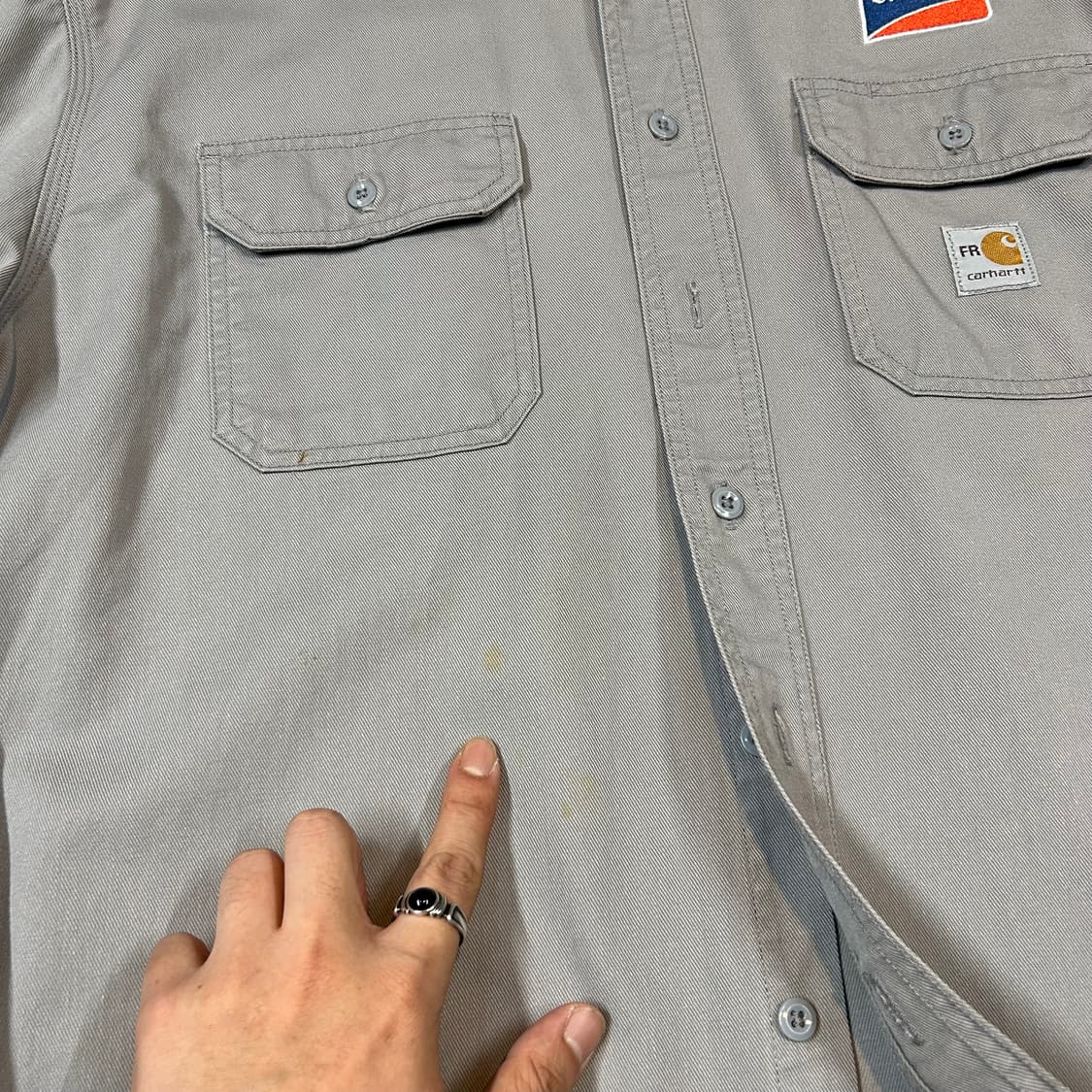 XL) 칼하트 OG 투포켓 워크웨어 FR 방염 코튼 셔츠 정품 상품이미지4